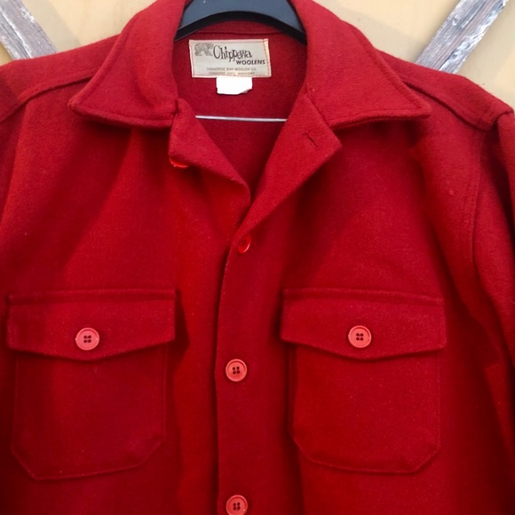 Vtg 60s Chippewa Traverse Bay Heavy Wool Jacket M - Picture 2 of 5